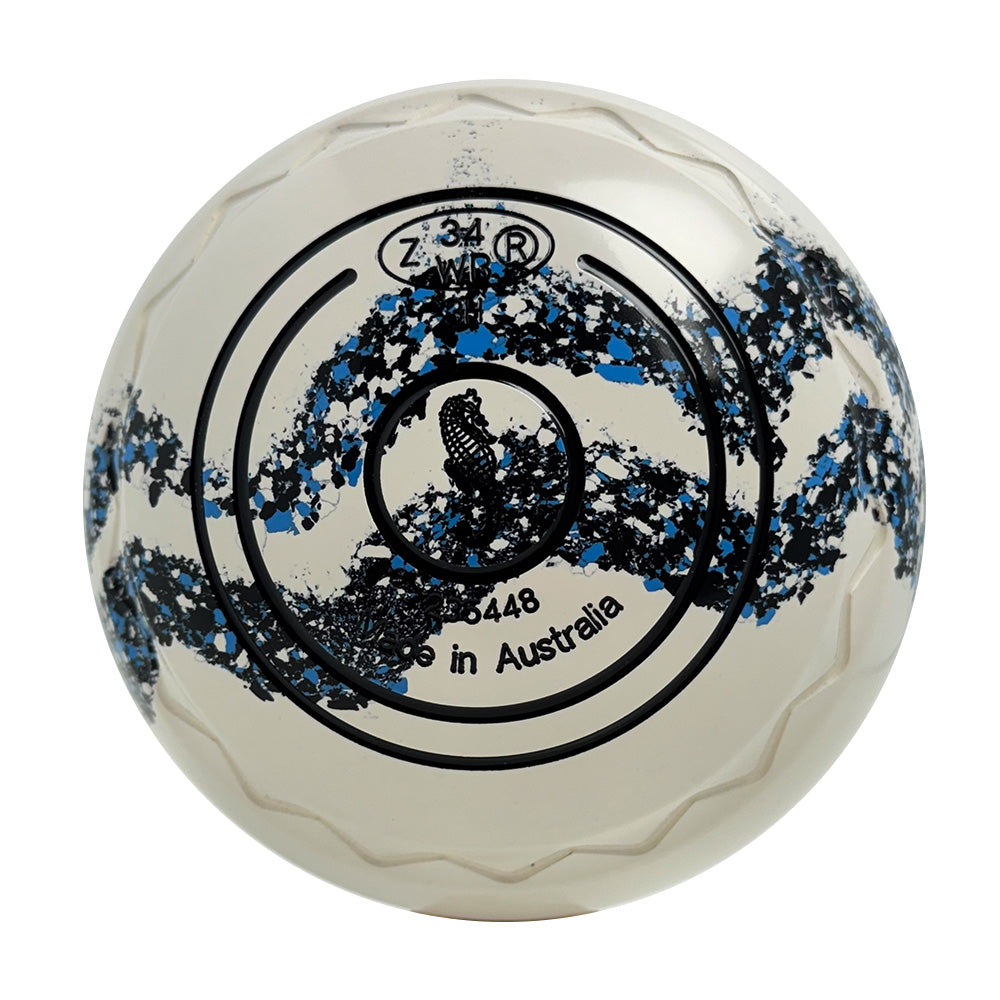 Aero Dynamic Lawn Bowls 3 Heavy Z-Scoop White/Shale Swirl -235448