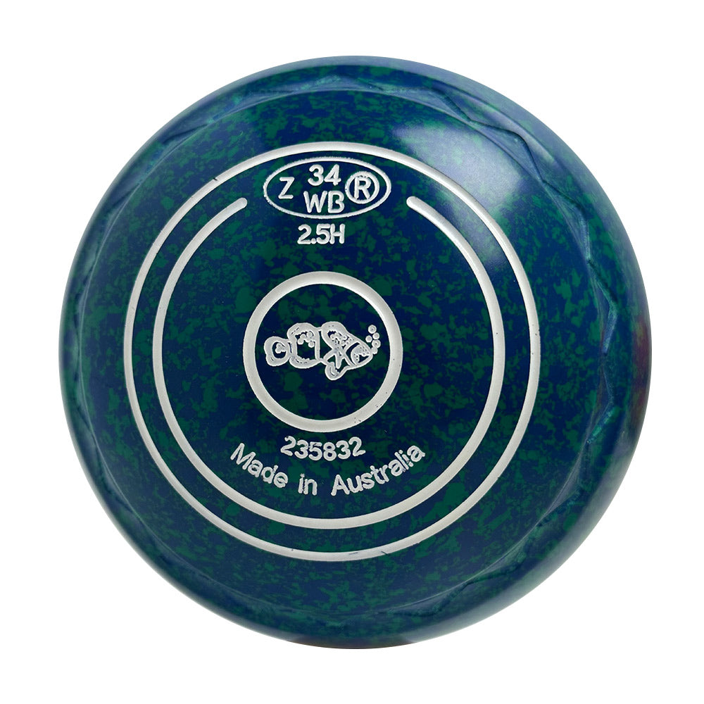 Aero Dynamic Lawn Bowls 2.5 Heavy Z-Scoop Aqua - 235832