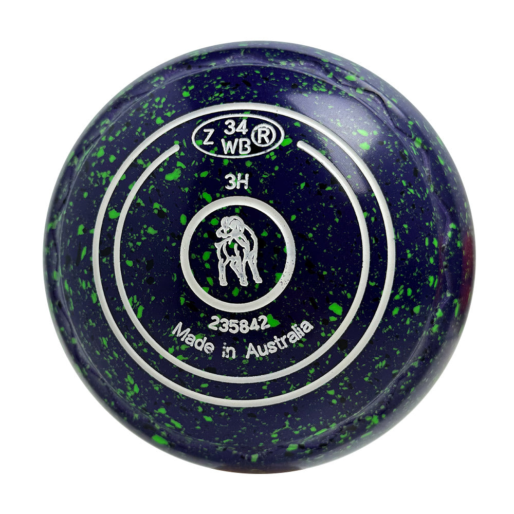 Aero Optima Lawn Bowls 3 Heavy Z-Scoop Blueberry - 235842