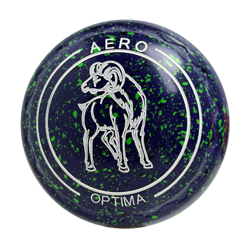 Aero Optima Lawn Bowls 3 Heavy Z-Scoop Blueberry - 235842