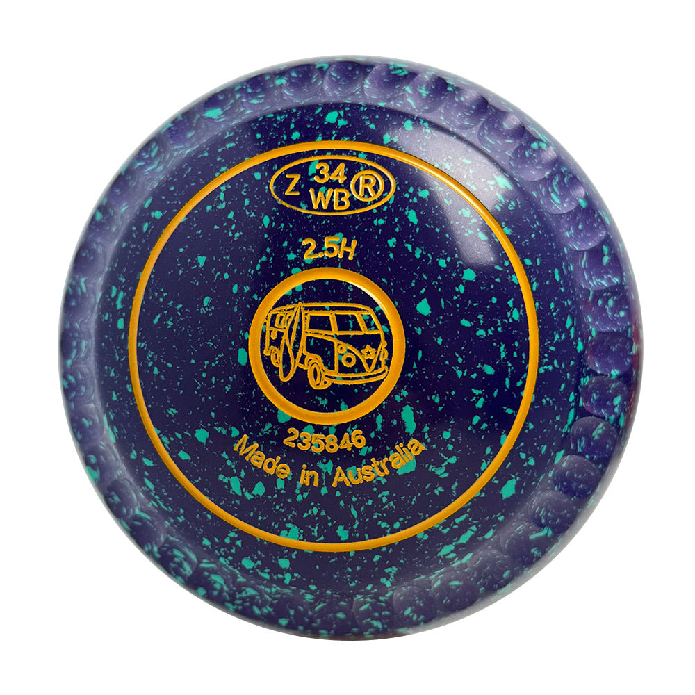 Aero Optima Lawn Bowls 2.5 Heavy Enhance Grip Grape - 235846