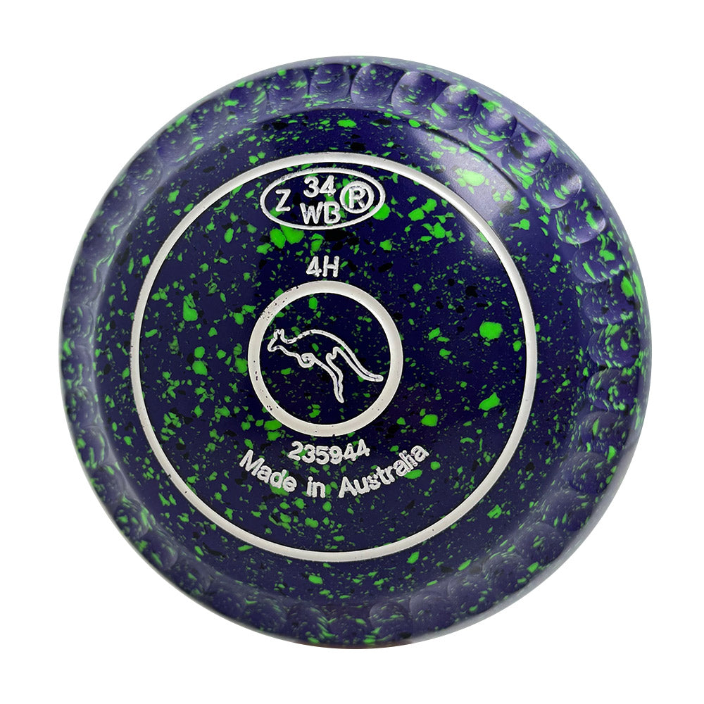 Aero Optima Lawn Bowls 4 Heavy Enhance Grip Blueberry - 235944