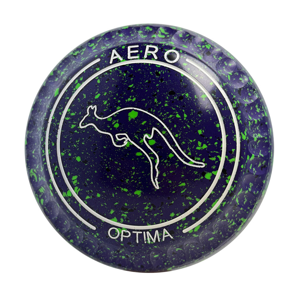 Aero Optima Lawn Bowls 4 Heavy Enhance Grip Blueberry - 235944