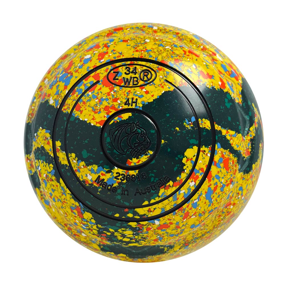 Aero Optima Lawn Bowls 4 Heavy Z-Scoop Nugget/Emerald Swirl - 236818