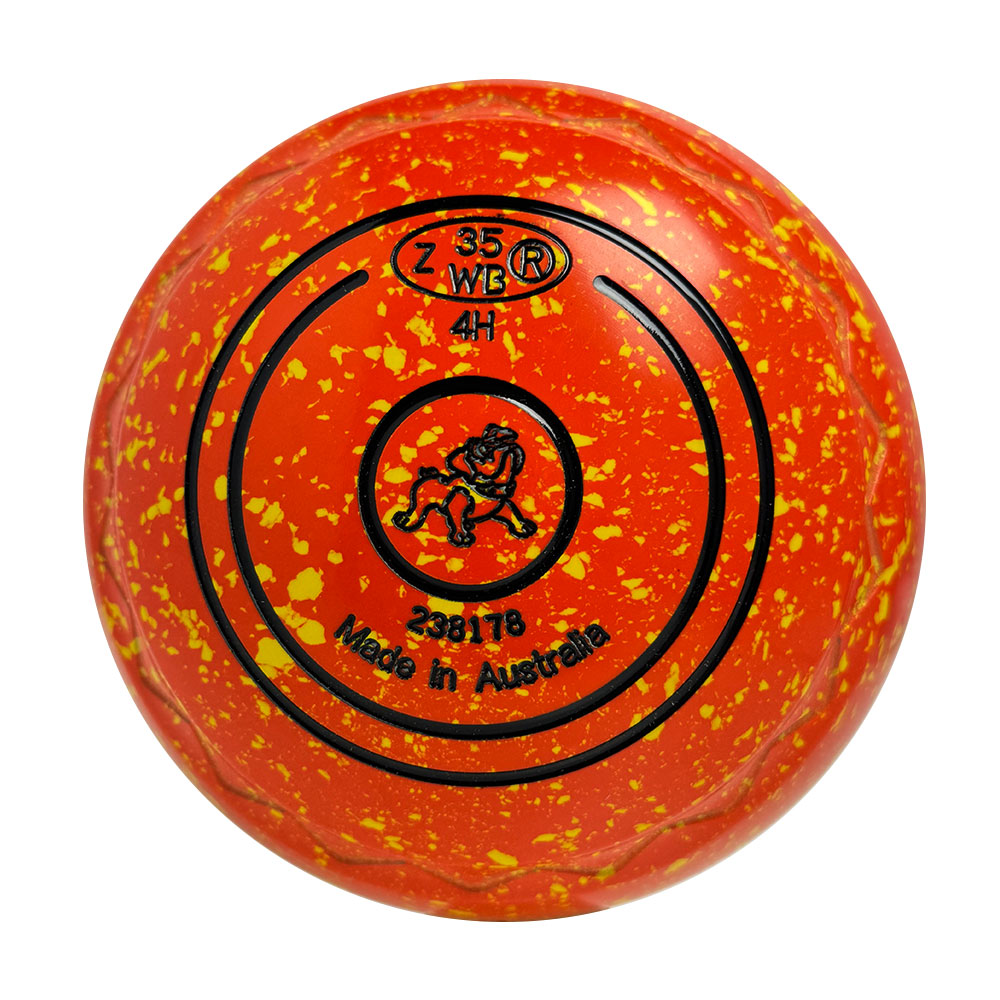 Aero Dynamic Lawn Bowls 4 Heavy Z-Scoop Nectarine - 238178