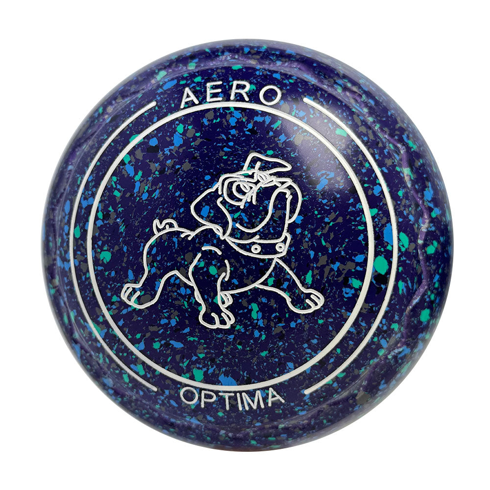 Aero Optima Lawn Bowls 2 Heavy Z-Scoop Purple Sky - 238168
