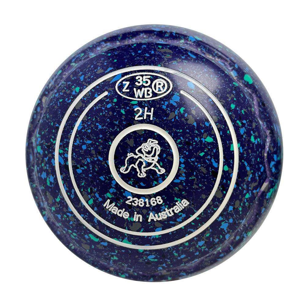 Aero Optima Lawn Bowls 2 Heavy Z-Scoop Purple Sky - 238168