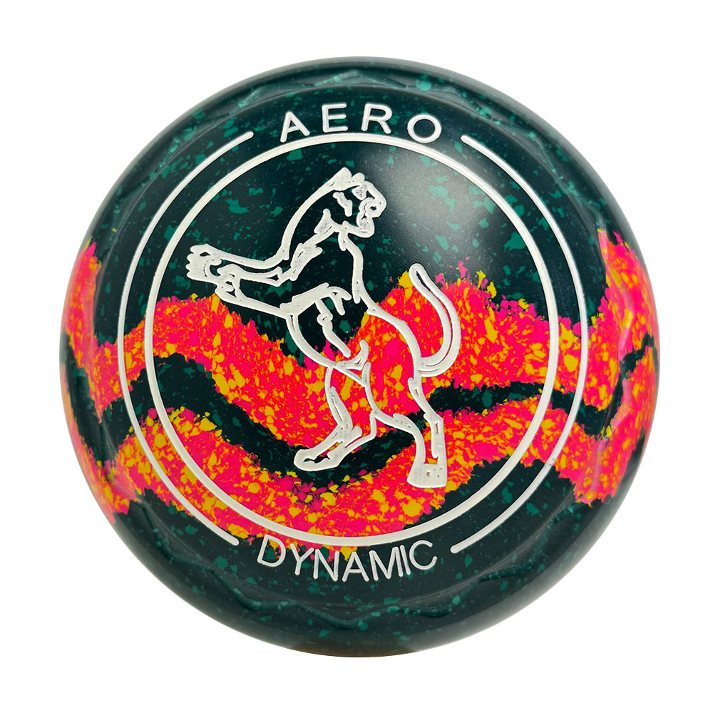 Aero Dynamic Lawn Bowls 3 Heavy Z-Scoop Emerald/Tequila Sunrise  Swirl - 238276