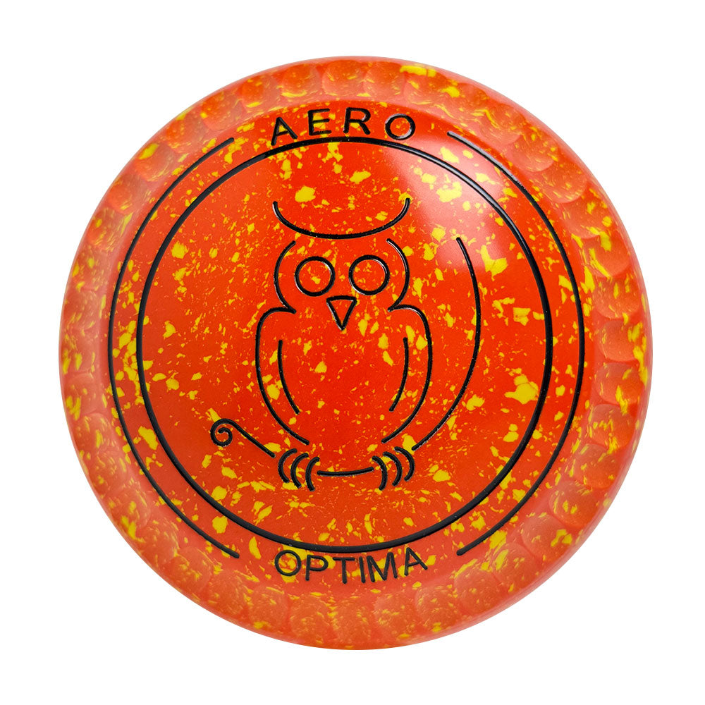 Aero Optima Lawn Bowls 1.5 Heavy Enhance Grip Nectarine - 238974 Aero Bowls