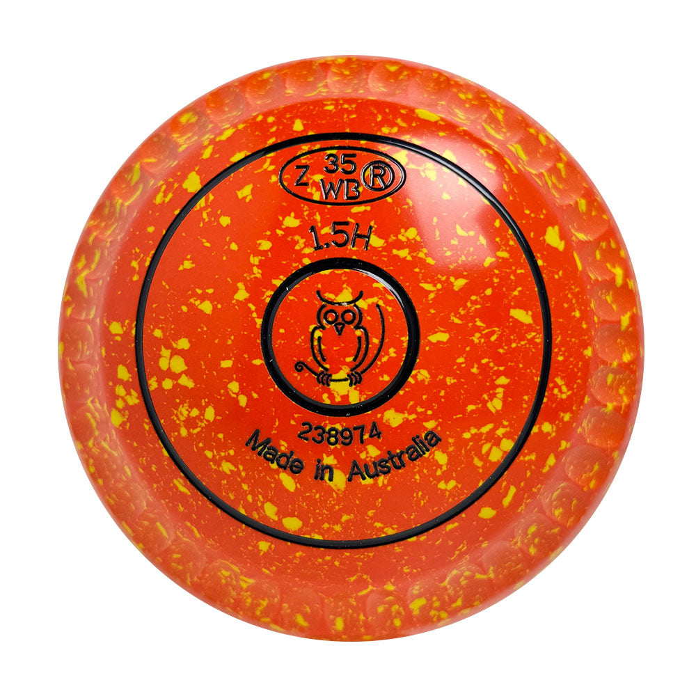 Aero Optima Lawn Bowls 1.5 Heavy Enhance Grip Nectarine - 238974