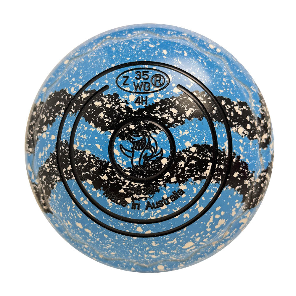 Aero Dynamic Lawn Bowls 4 Heavy Z-Scoop Azure/Onyx Swirl - 239384