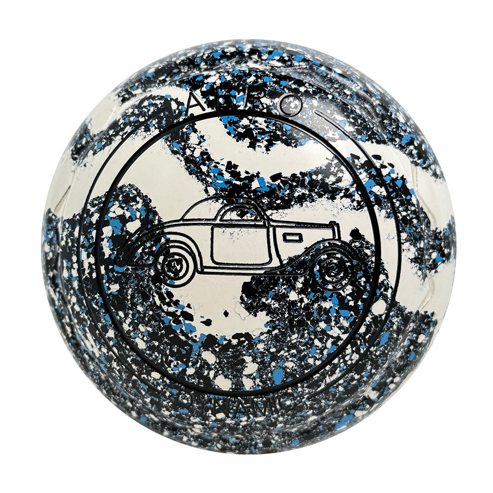 Aero Dynamic Lawn Bowls 3.5 Heavy Z-Scoop Shale/White Swirl - 239396