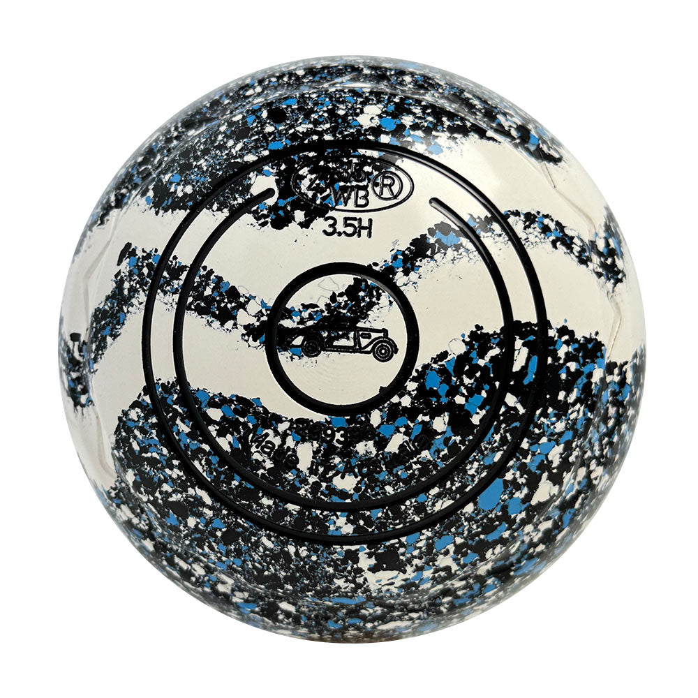 Aero Dynamic Lawn Bowls 3.5 Heavy Z-Scoop Shale/White Swirl - 239396
