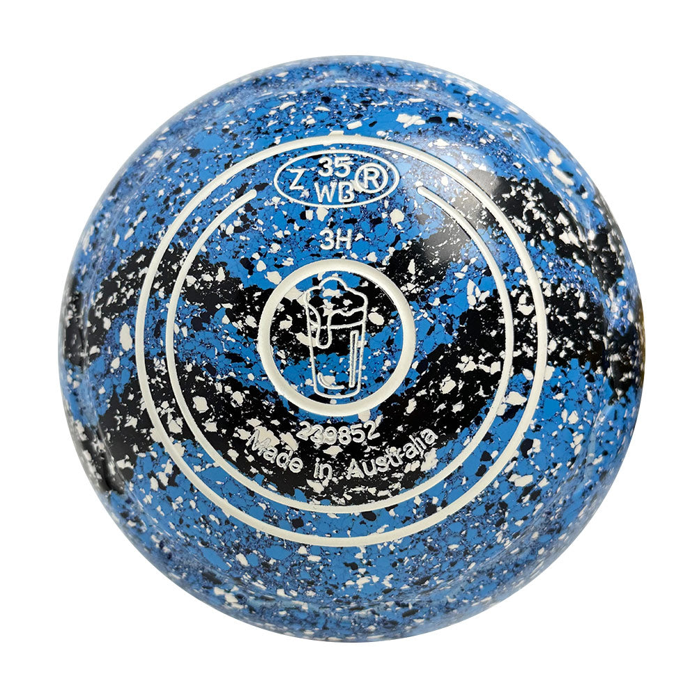 Aero Optima Lawn Bowls 3 Heavy Z-Scoop Shark/Onyx Swirl - 239852