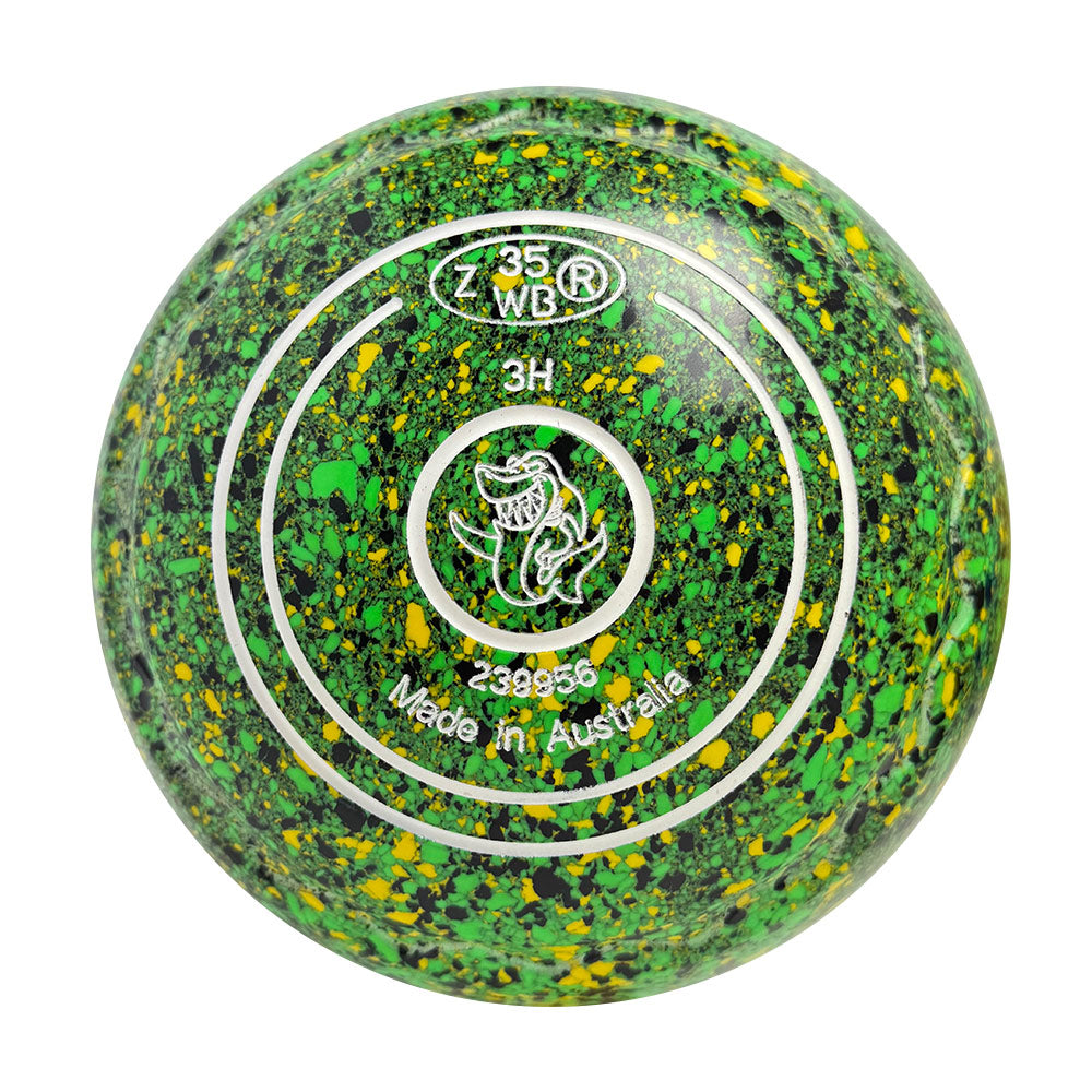 Aero Optima Lawn Bowls 3 Heavy Z-Scoop Jungle - 239956