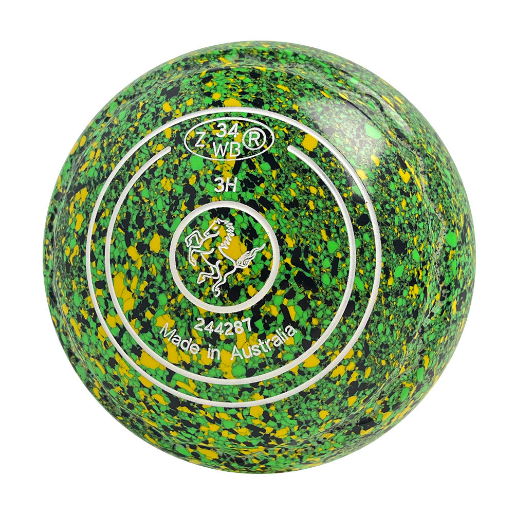 Aero Optima Lawn Bowls 3 Heavy Z-Scoop Jungle - 244287