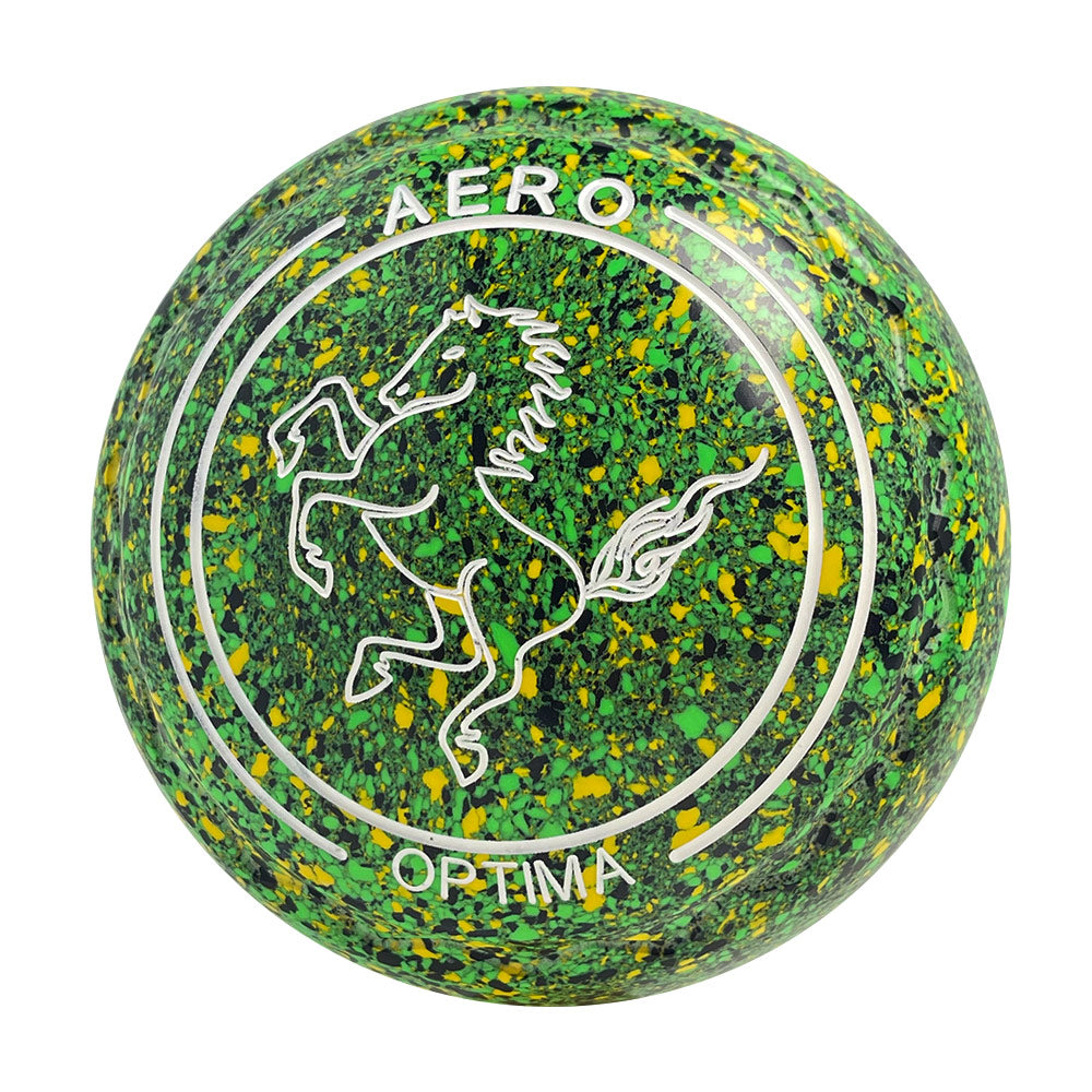 Aero Optima Lawn Bowls 3 Heavy Z-Scoop Jungle - 244287