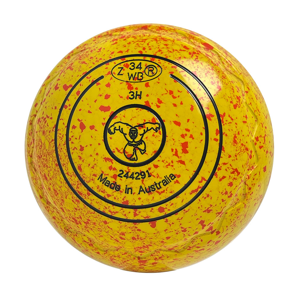 Aero Optima Lawn Bowls 3 Heavy Z-Scoop Solarflare - 244291