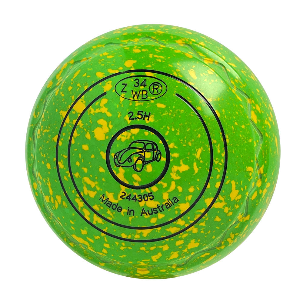 Aero Optima Lawn Bowls 2.5 Heavy Z-Scoop Lime - 244305