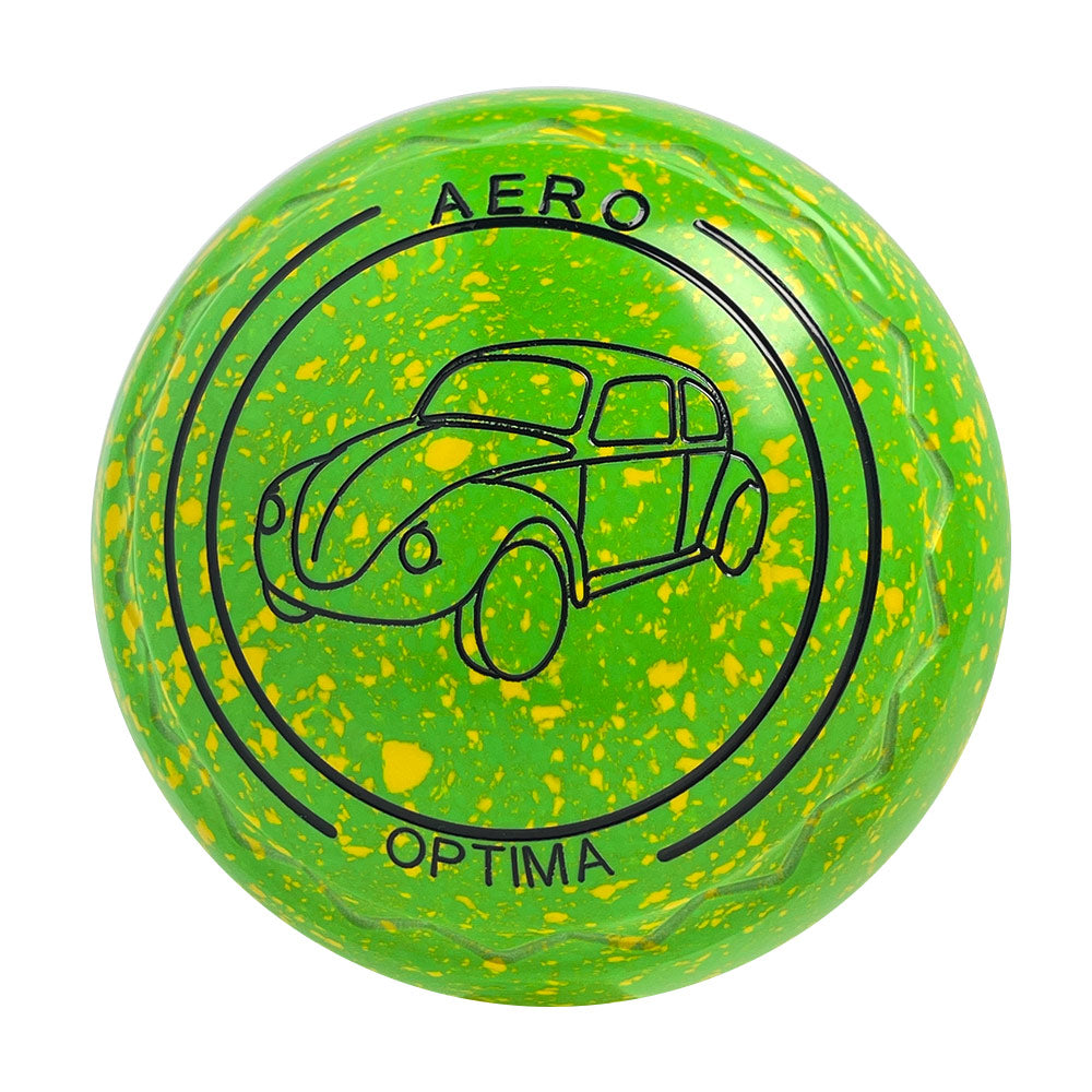 Aero Optima Lawn Bowls 2.5 Heavy Z-Scoop Lime - 244305