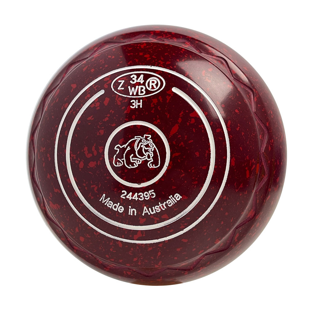Aero Dynamic Lawn Bowls 3 Heavy Z-Scoop Maroon Red - 244395