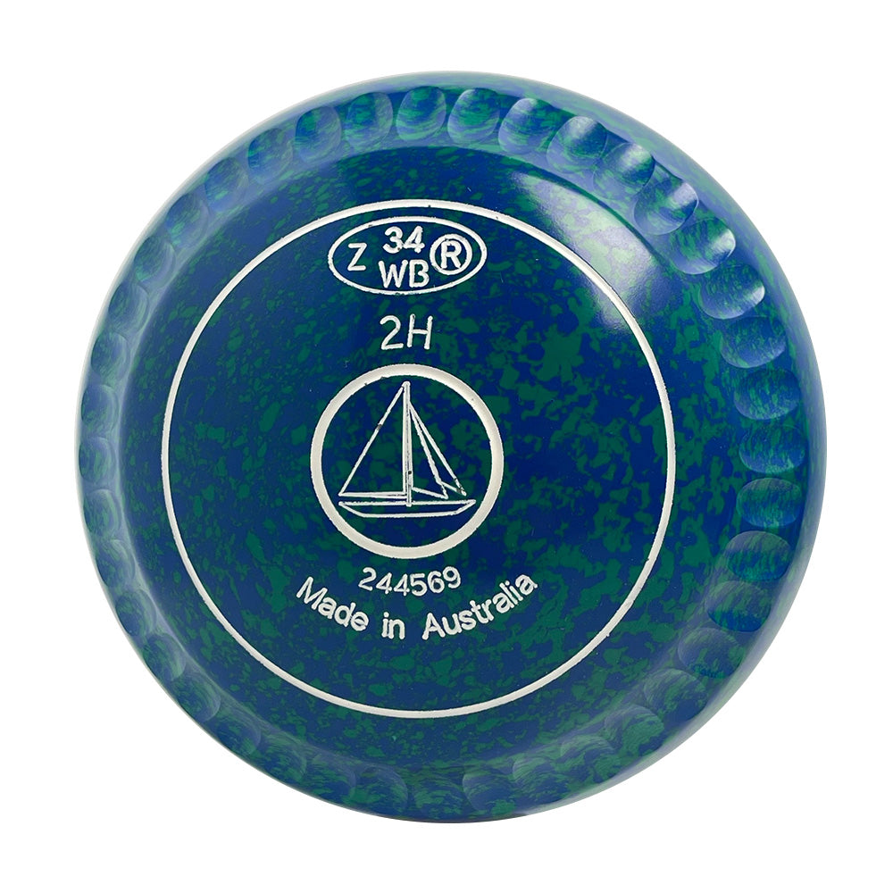 Aero Optima Lawn Bowls 2 Heavy Enhance Grip Aqua - 244569