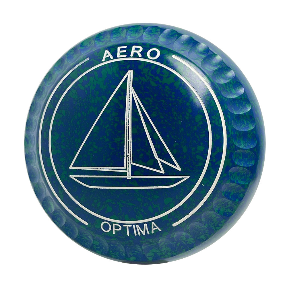 Aero Optima Lawn Bowls 2 Heavy Enhance Grip Aqua - 244569