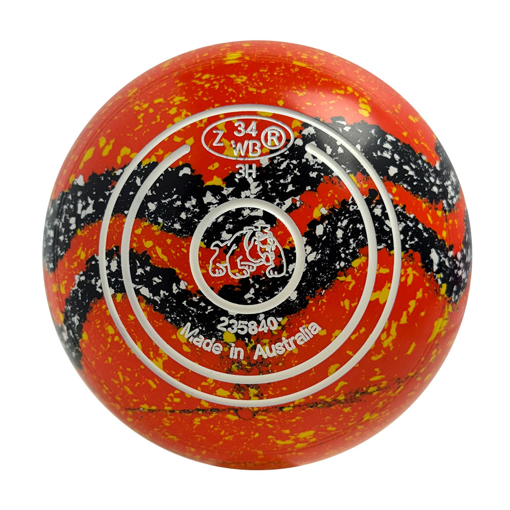 Aero Dynamic Lawn Bowls 3 Heavy Non-Gripped Nectarine/Onyx Swirl - 235840