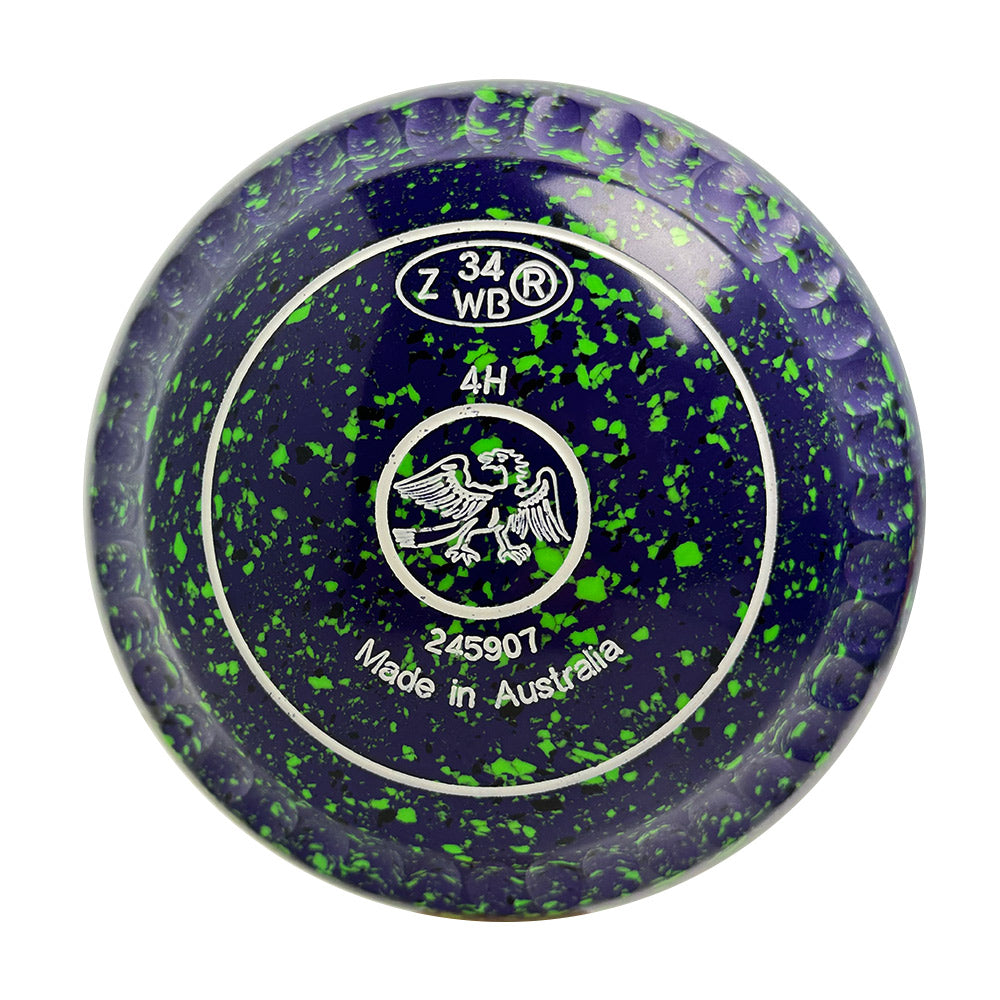 Aero Optima Lawn Bowls 4 Heavy Enhance Grip Blueberry - 245907