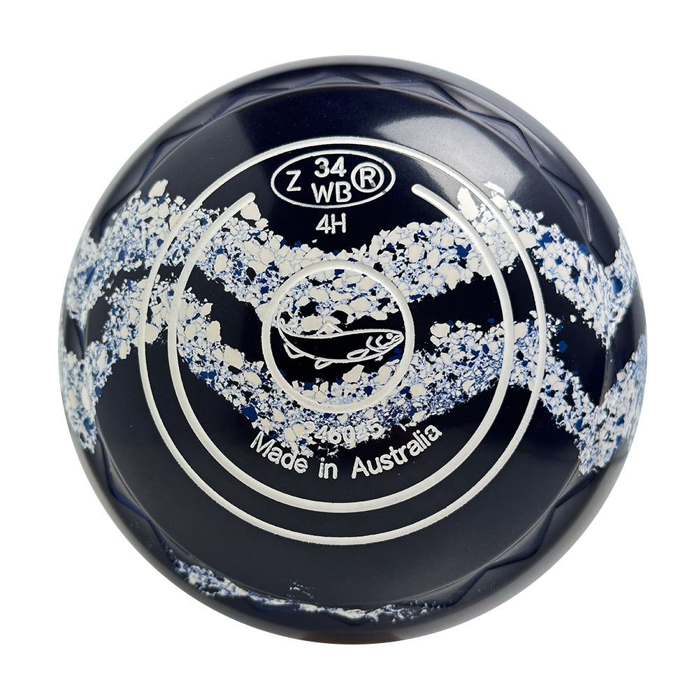 Aero Dynamic Lawn Bowls 4 Heavy Z-Scoop Dark Blue/Glacier Swirl - 246045