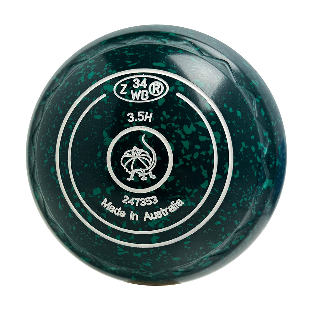 Aero Optima Lawn Bowls 3.5 Heavy Z-Scoop Emerald- 247353