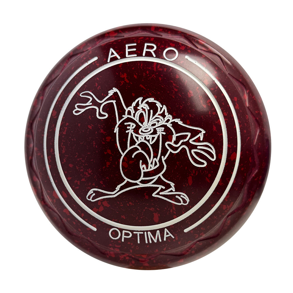 Aero Optima Lawn Bowls 3.5 Heavy Z-Scoop Maroon - 248799