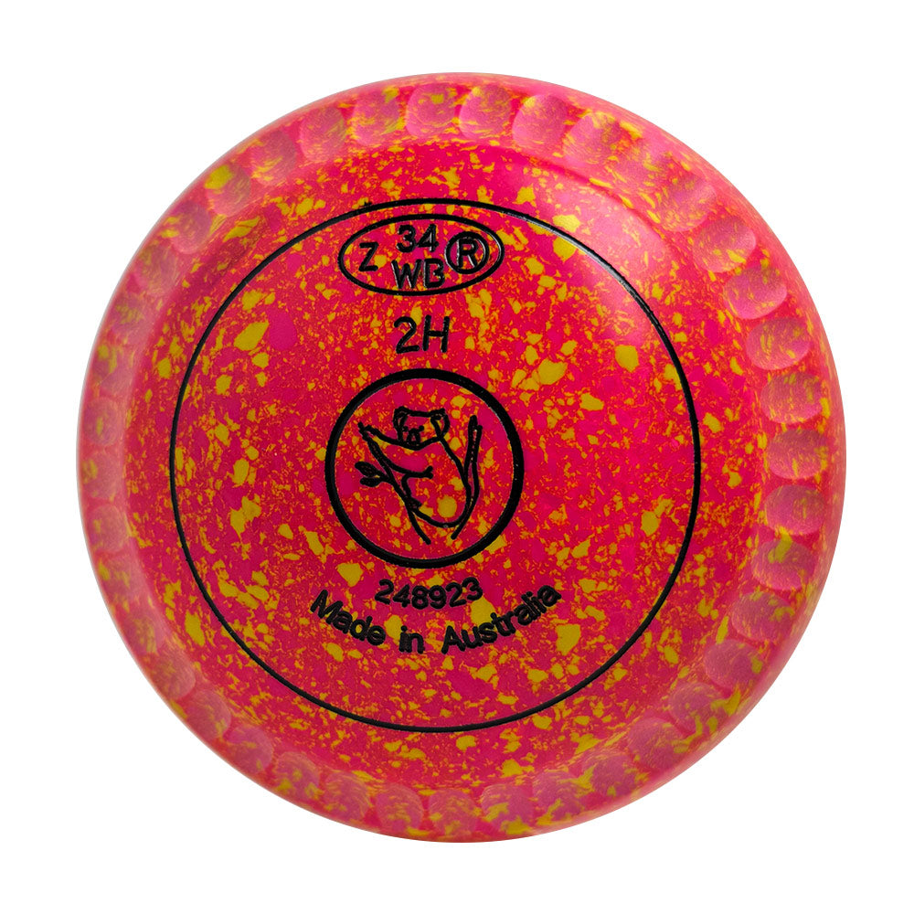 Aero Optima Lawn Bowls 2 Heavy Enhance Grip Tequila Sunrise - 248923