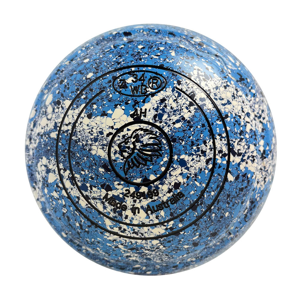 Aero Optima Lawn Bowls 4 Heavy Z-Scoop Shark/Glacier Swirl - 249199