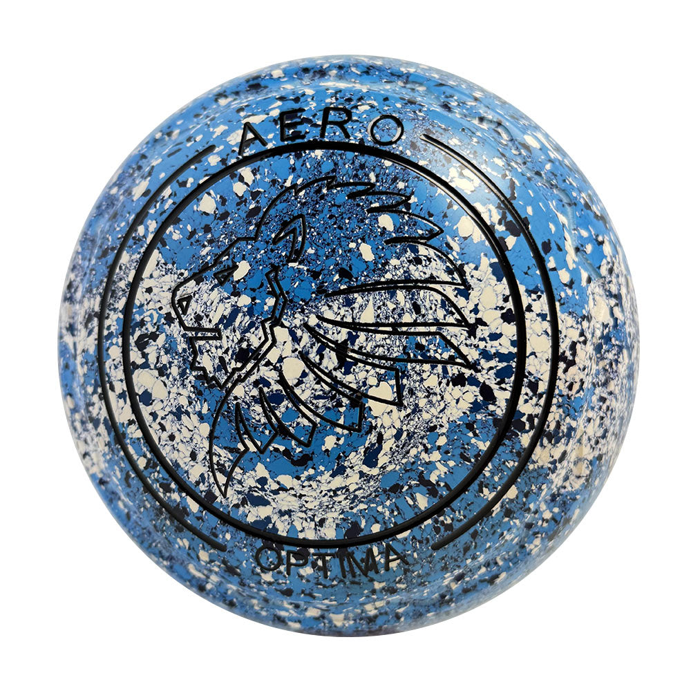 Aero Optima Lawn Bowls 4 Heavy Z-Scoop Shark/Glacier Swirl - 249199