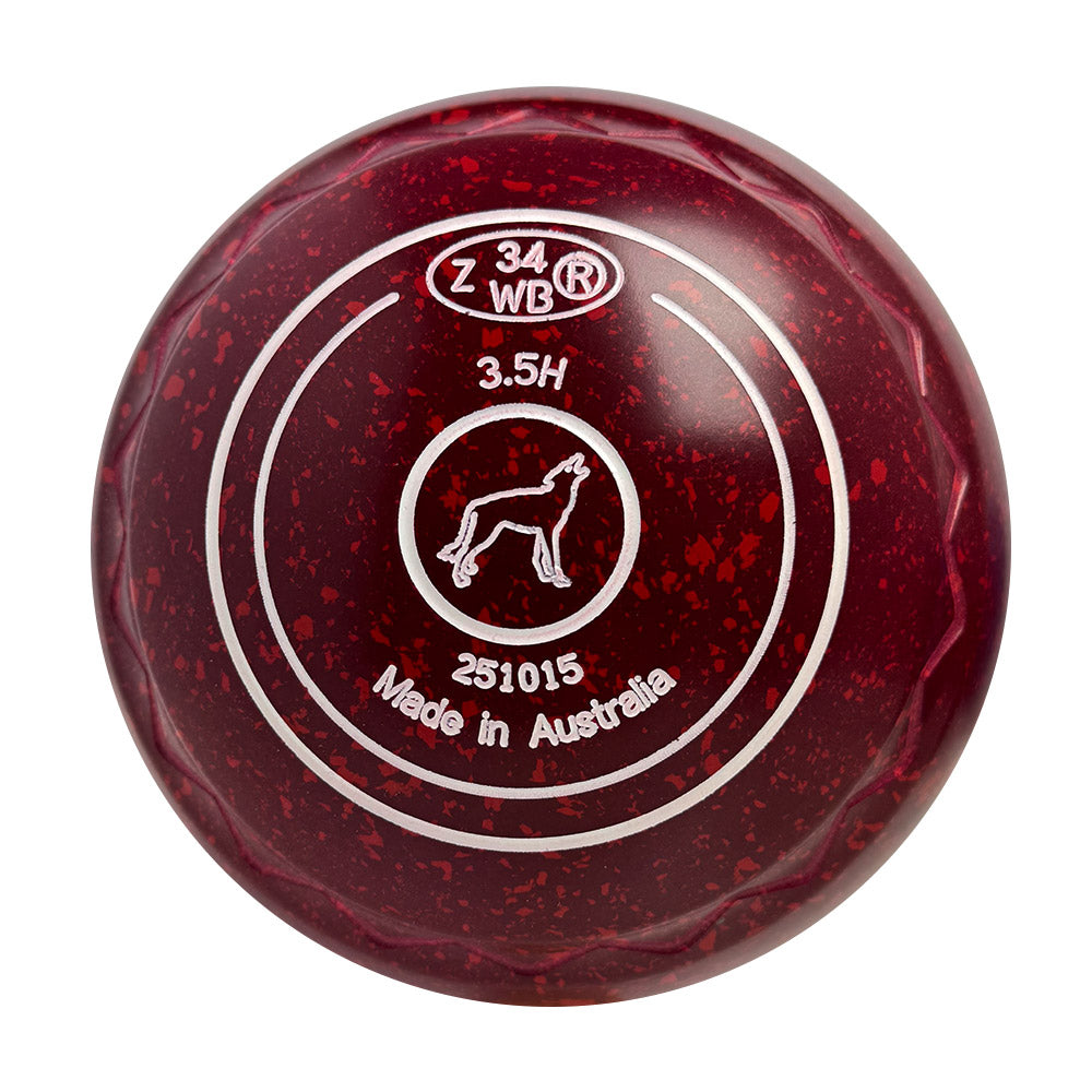 Aero Optima Lawn Bowls 3.5 Heavy Z-Scoop Maroon Red - 251015