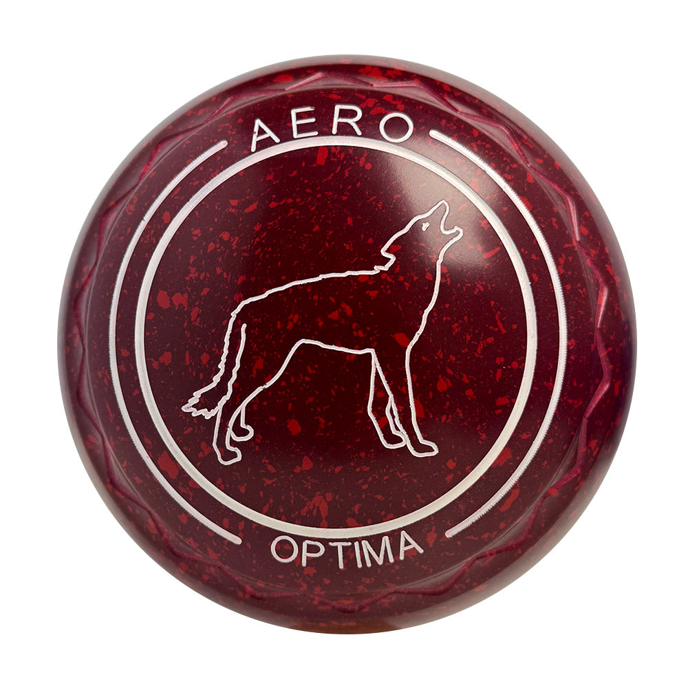 Aero Optima Lawn Bowls 3.5 Heavy Z-Scoop Maroon Red - 251015