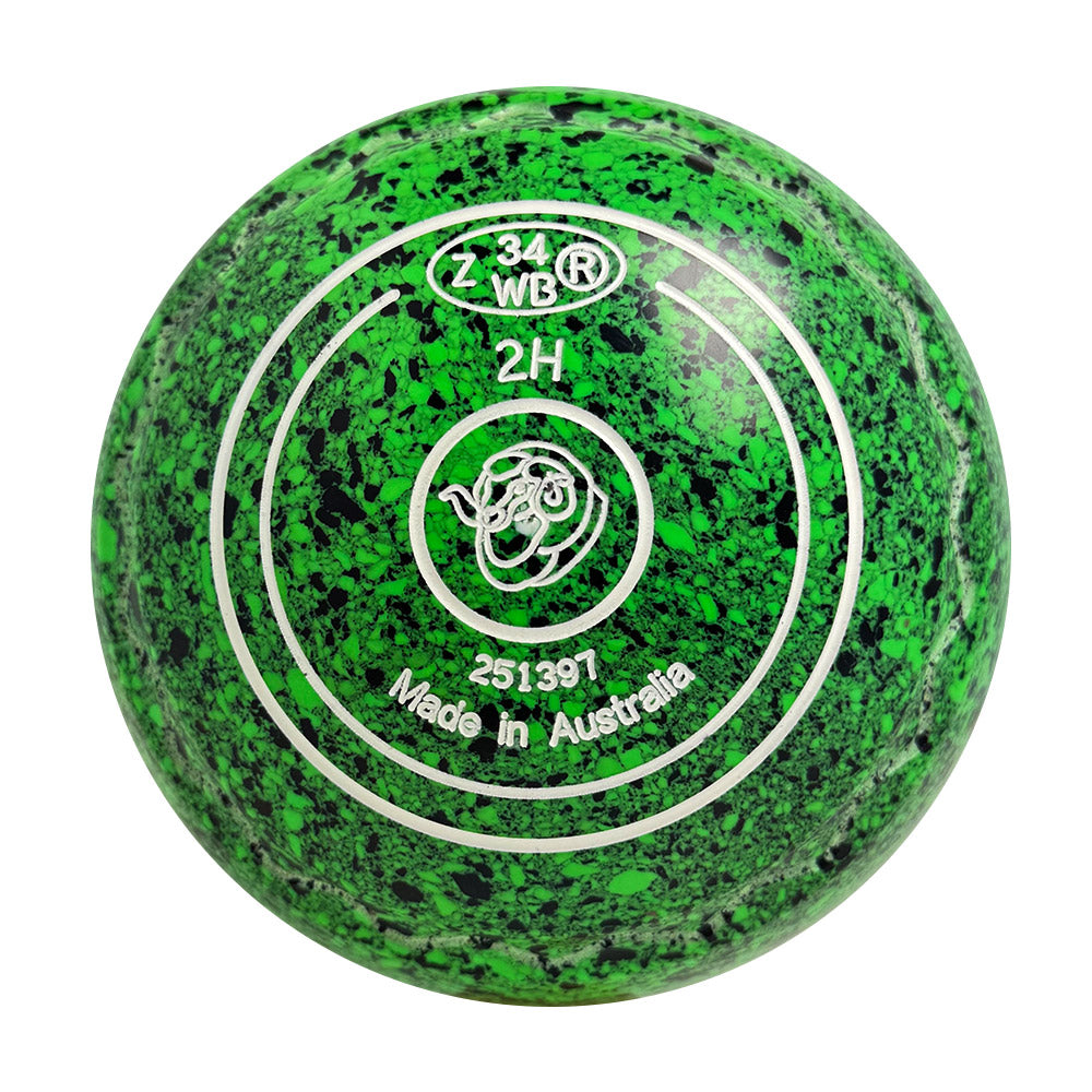 Aero Optima Lawn Bowls 2 Heavy Z-Scoop Moss - 251397