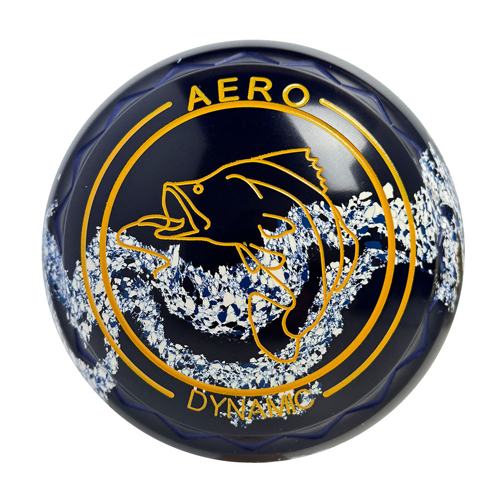 Aero Dynamic Lawn Bowls 3.5 Heavy Z-Scoop Dark Blue/Glacier Swirl - 251665