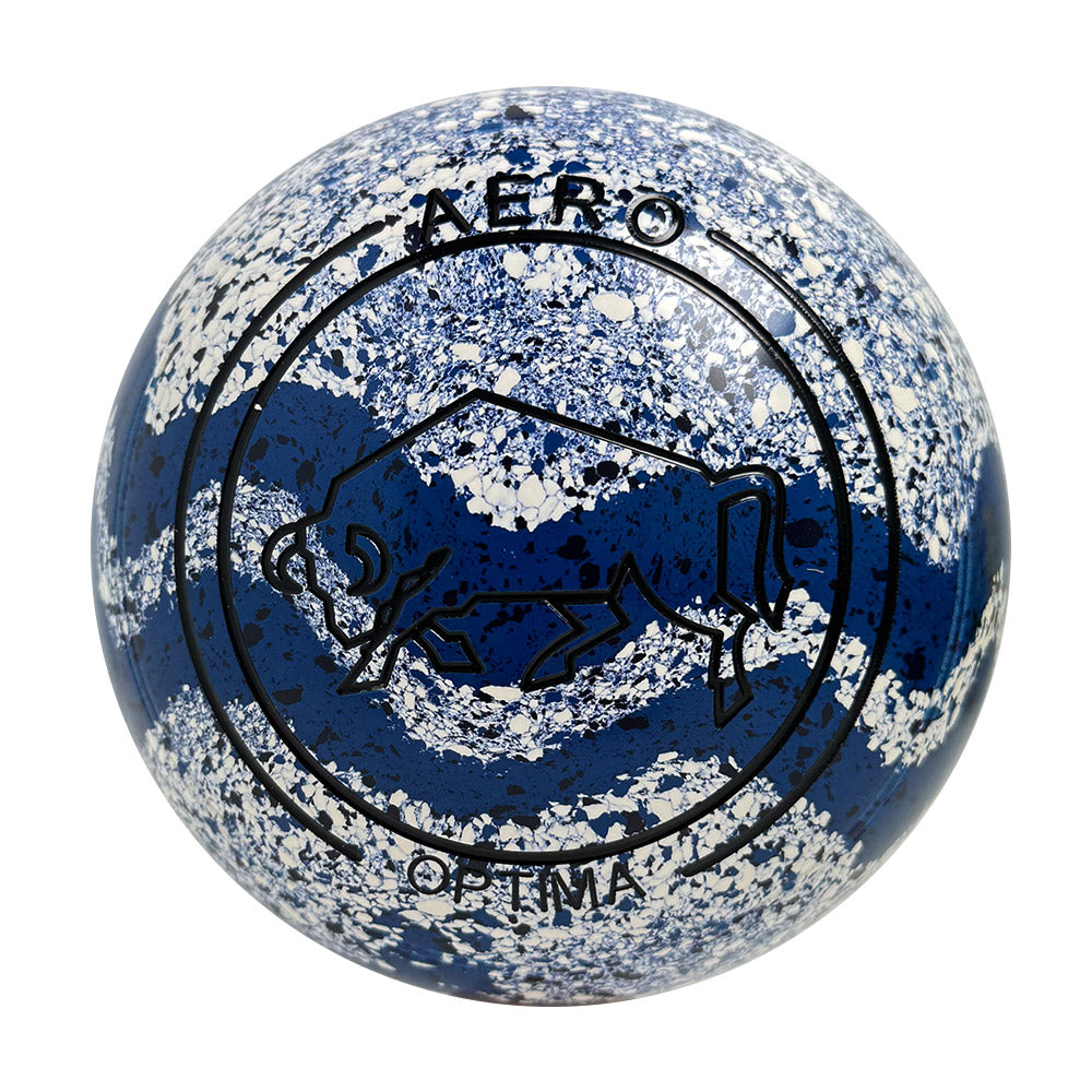 Aero Optima Lawn Bowls 4 Heavy Non-Gripped Glacier/Ocean Swirl - 251669