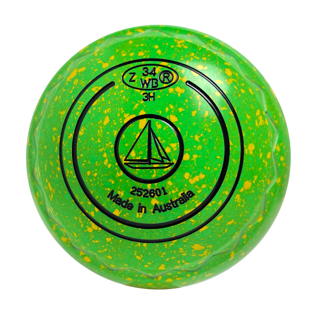 Aero Dynamic Lawn Bowls 3 Heavy Z-Scoop Lime - 252601