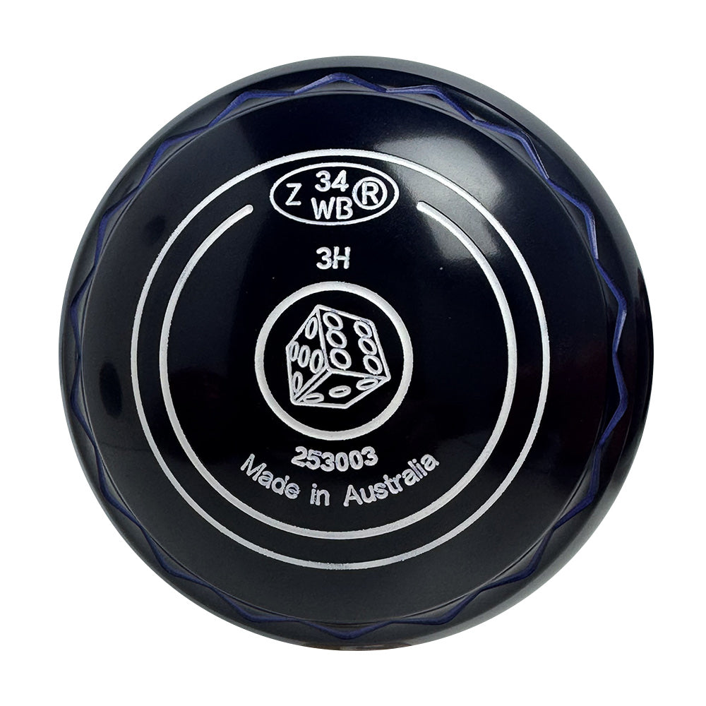 Aero Optima Lawn Bowls 3 Heavy Z-Scoop Dark Blue - 253003
