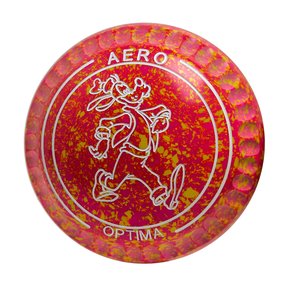 Aero Optima Lawn Bowls 2 Heavy Enhance Grip Tequila Sunrise - 253081