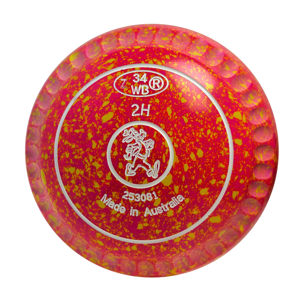 Aero Optima Lawn Bowls 2 Heavy Enhance Grip Tequila Sunrise - 253081