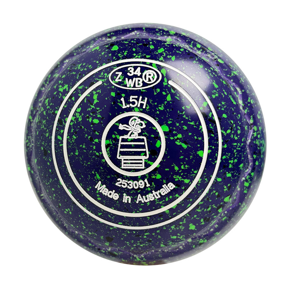 Aero Optima Lawn Bowls 1.5 Heavy Z-Scoop Blueberry - 253091