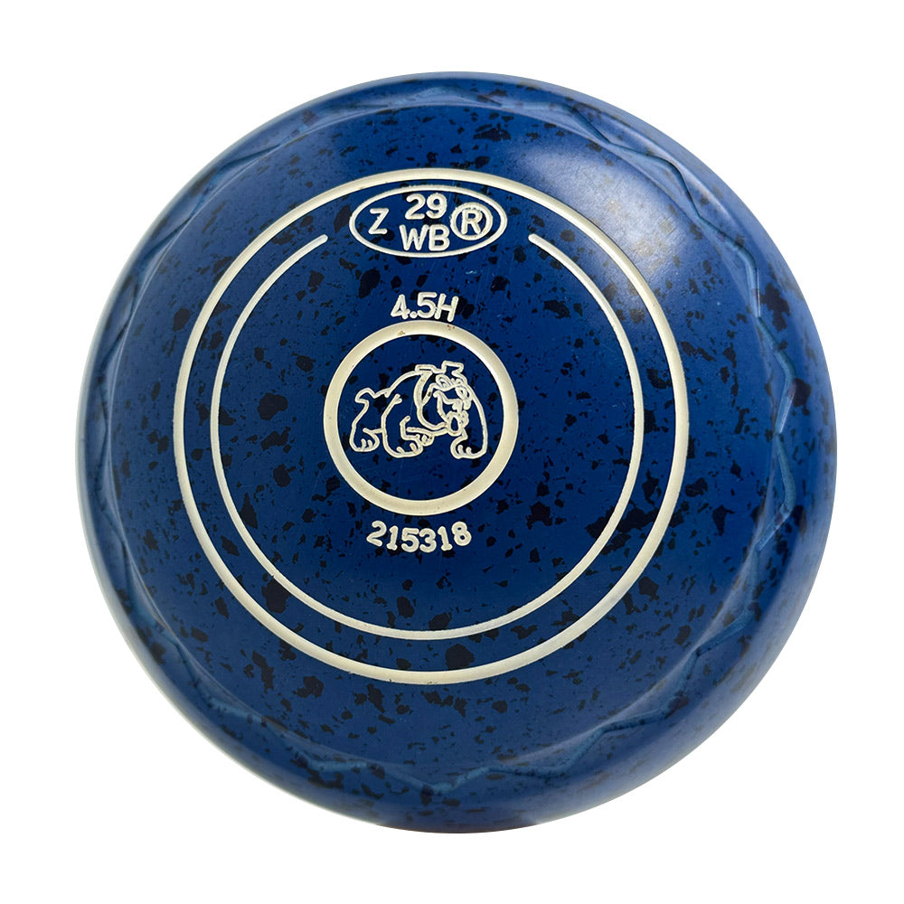 Aero (Pre-Owned) Optima Lawn Bowls Size 4.5 Heavy Z Scoop - Blue Speckle