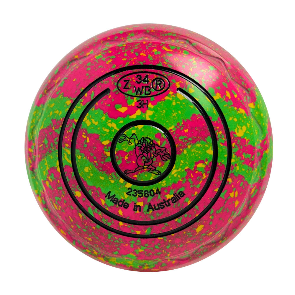 Aero Dynamic Lawn Bowls 3 Heavy Z-Scoop Lotus/Lime Swirl - 235804