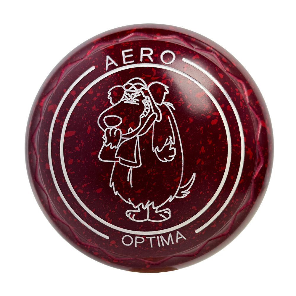 Aero Optima Lawn Bowls 4 Heavy Z-Scoop Maroon Red - 254171