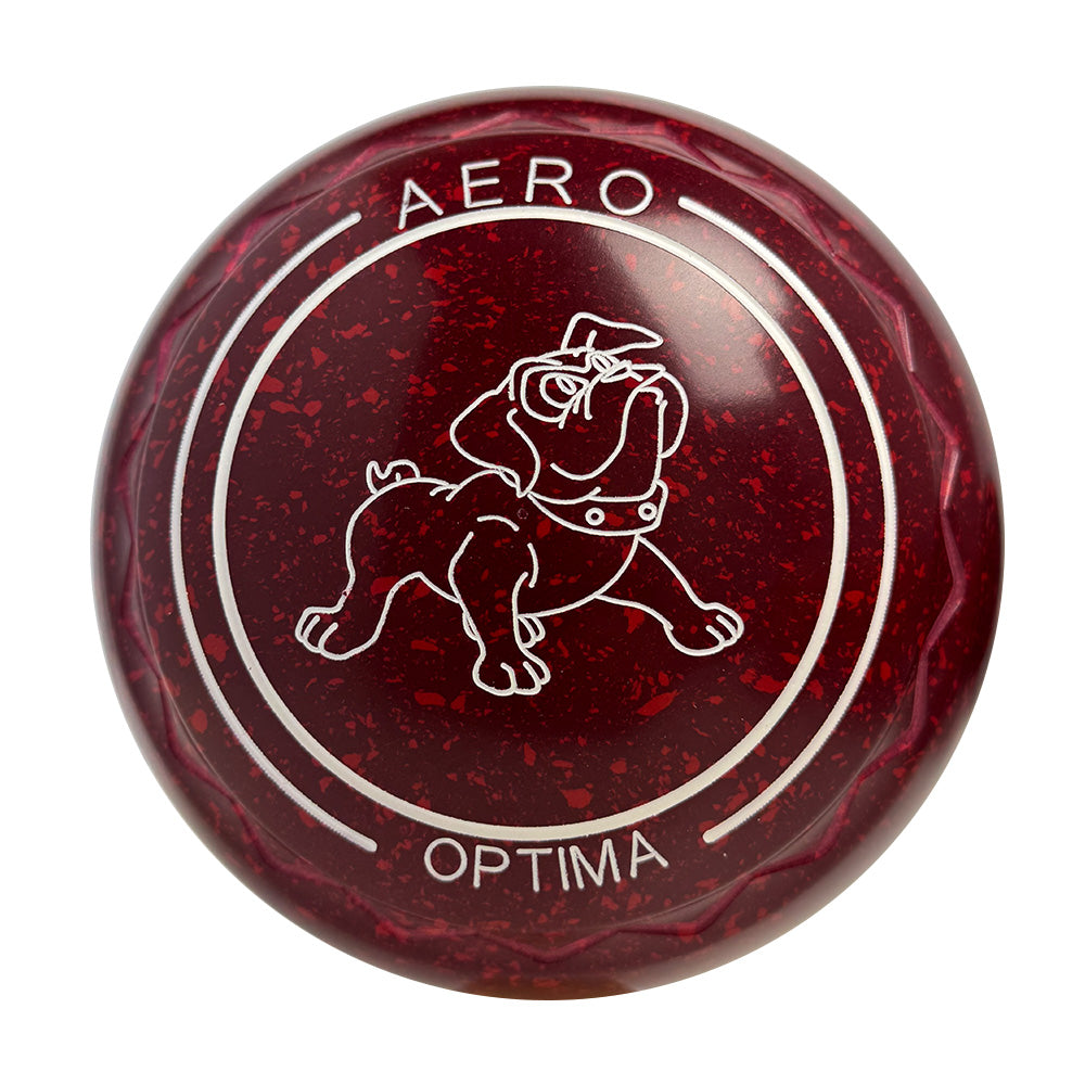 Aero Optima Lawn Bowls 3.5 Heavy Z-Scoop Maroon Red - 254173