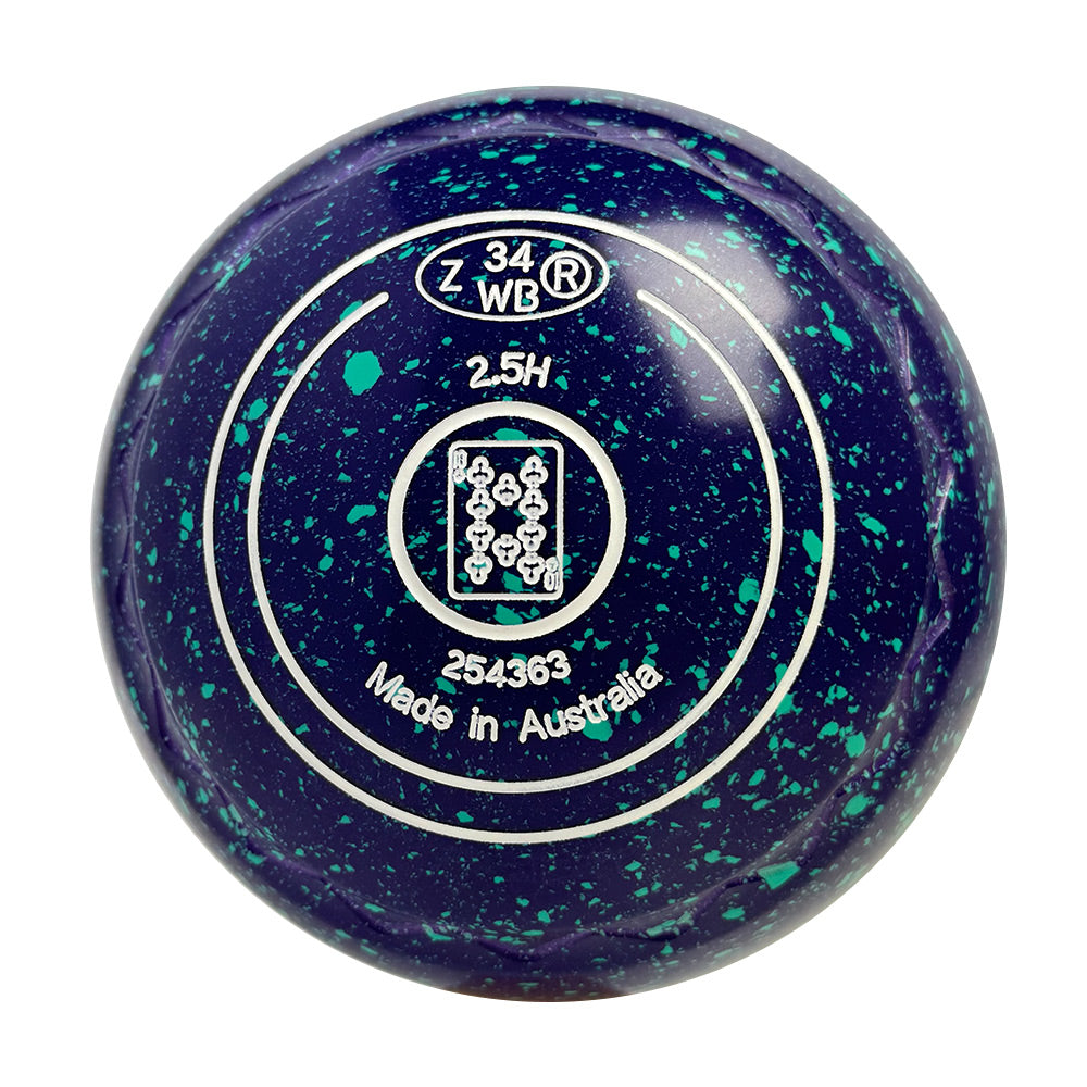 Aero Optima Lawn Bowls 2.5 Heavy Z-Scoop Grape - 254363